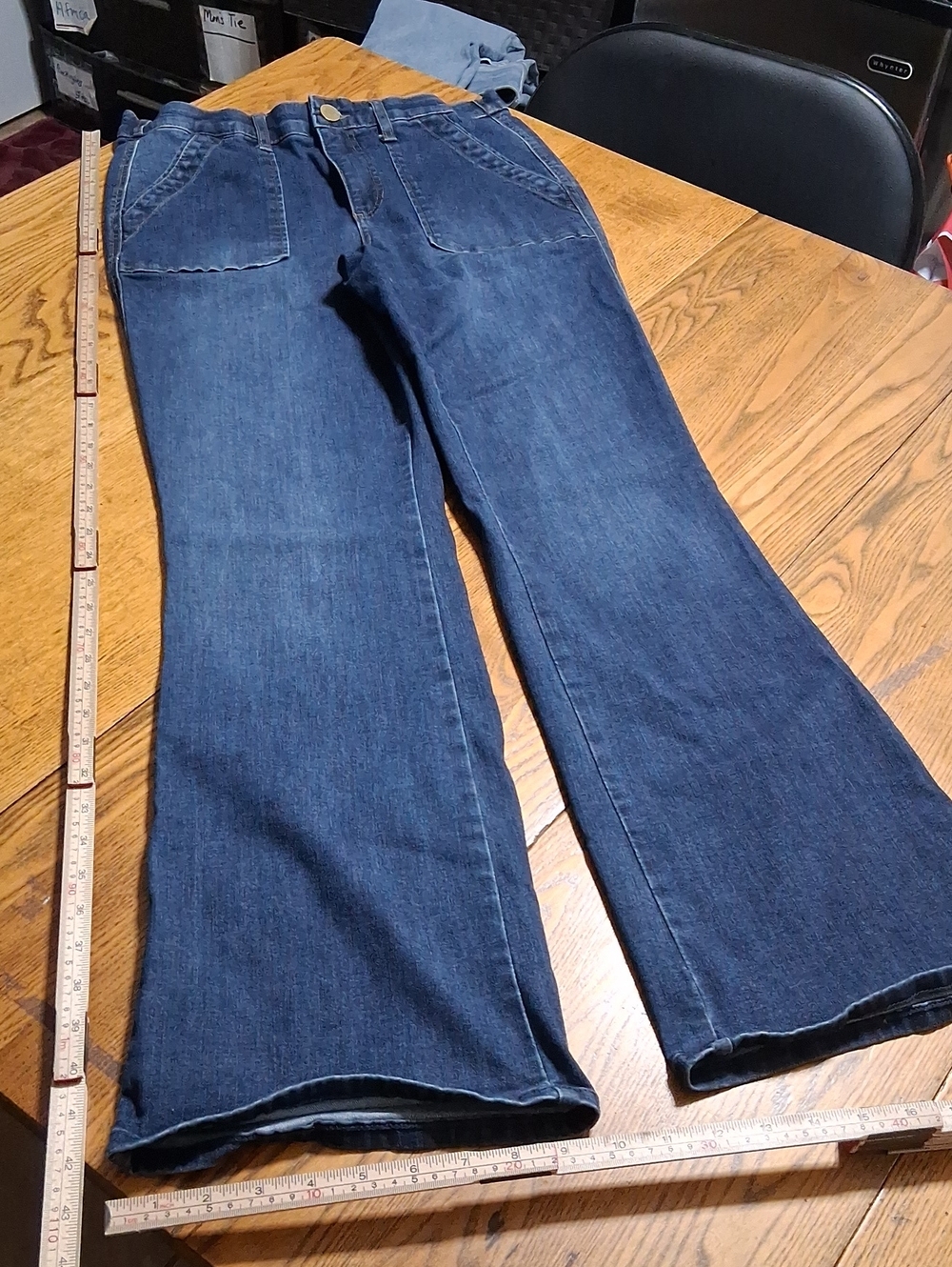DEMOCRACY Jean Womens 10 BLUE FLARE FLARED AB TECHNOLOGY Preowned Denim BOOTCUT